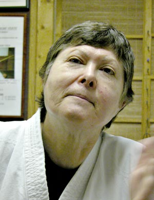 Patricia Guerri in ihrem Dojo in Paris.