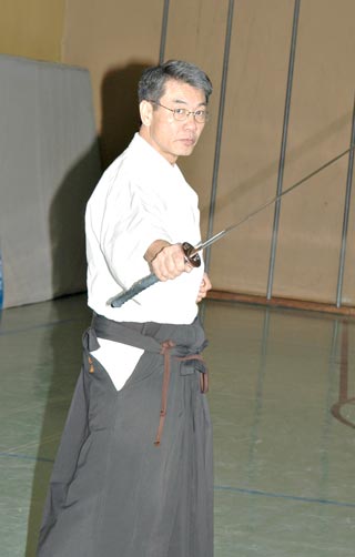 Kazuo Sato im Dojo in Dillingen.